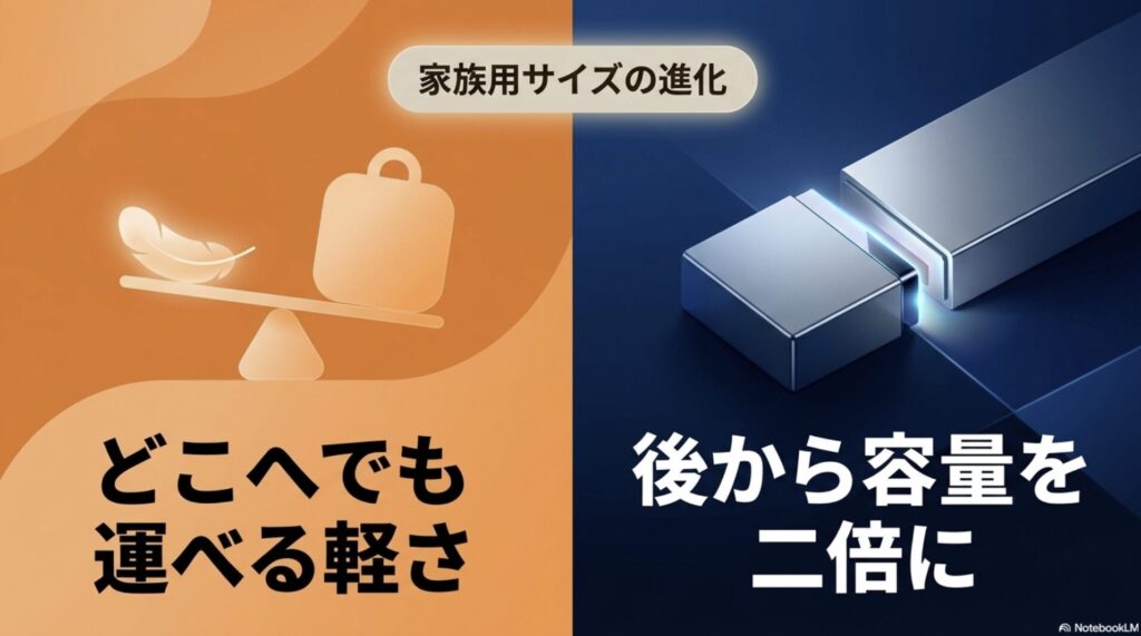 Jackeryの進化を象徴する、どこへでも運べる軽さを強調したキャッチコピー